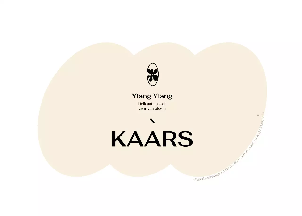 Kaarsontwerp met unieke vormen in geel en roze