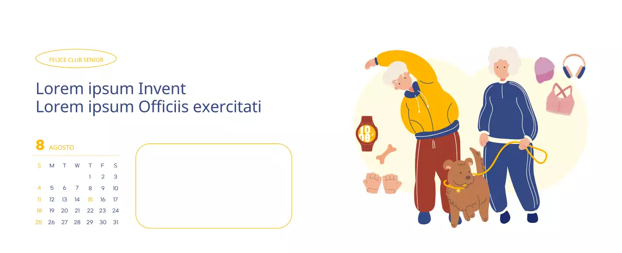 Calendario di lavoro con splendide illustrazioni