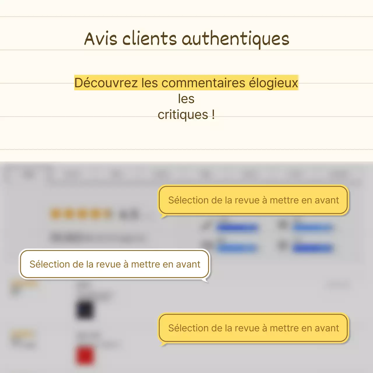 Une présentation de produit simple en jaune et beige