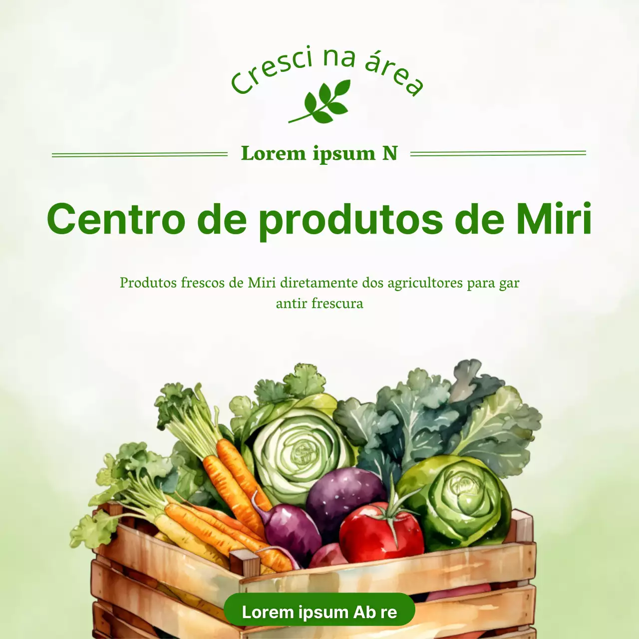 Promover a alimentação local com aguarelas verdes