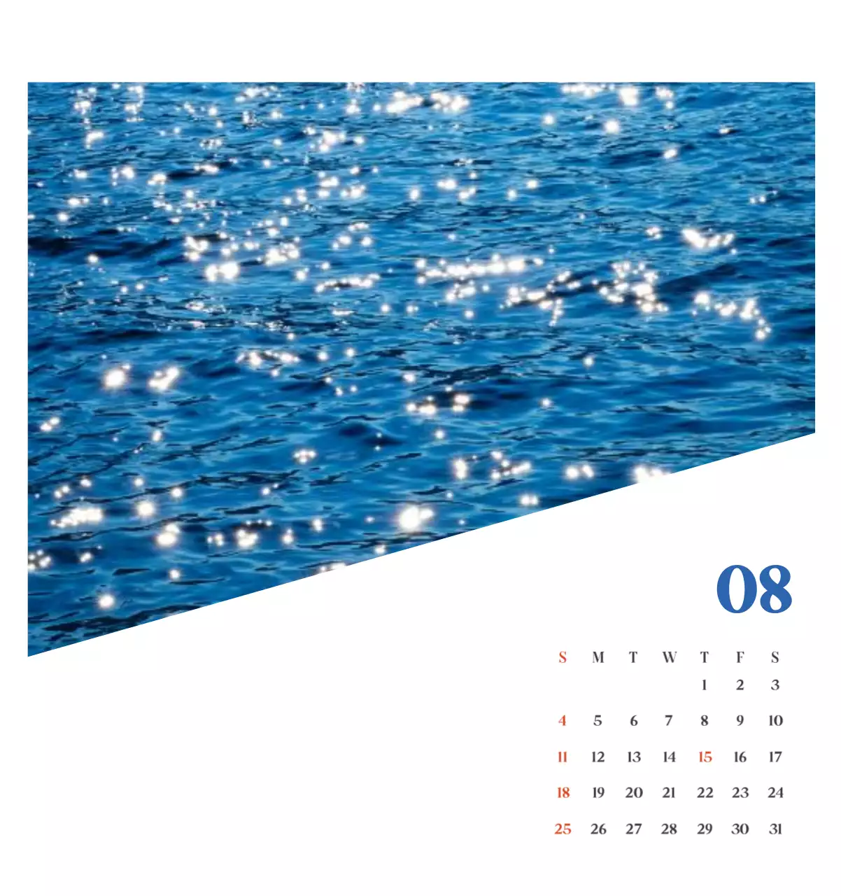 Calendario hospitalario con fotos de paisajes estacionales