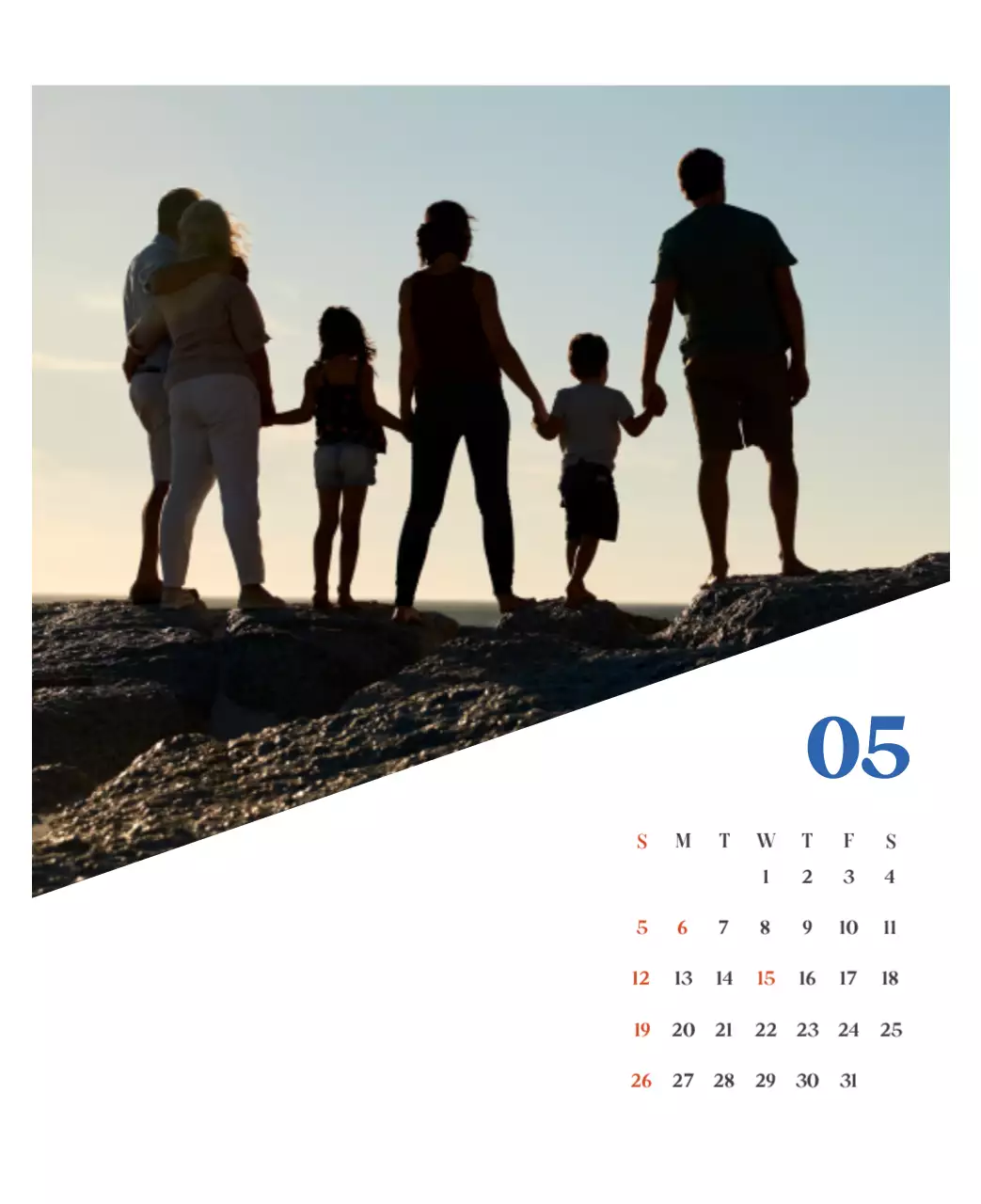 Calendario ospedaliero con foto di paesaggi stagionali
