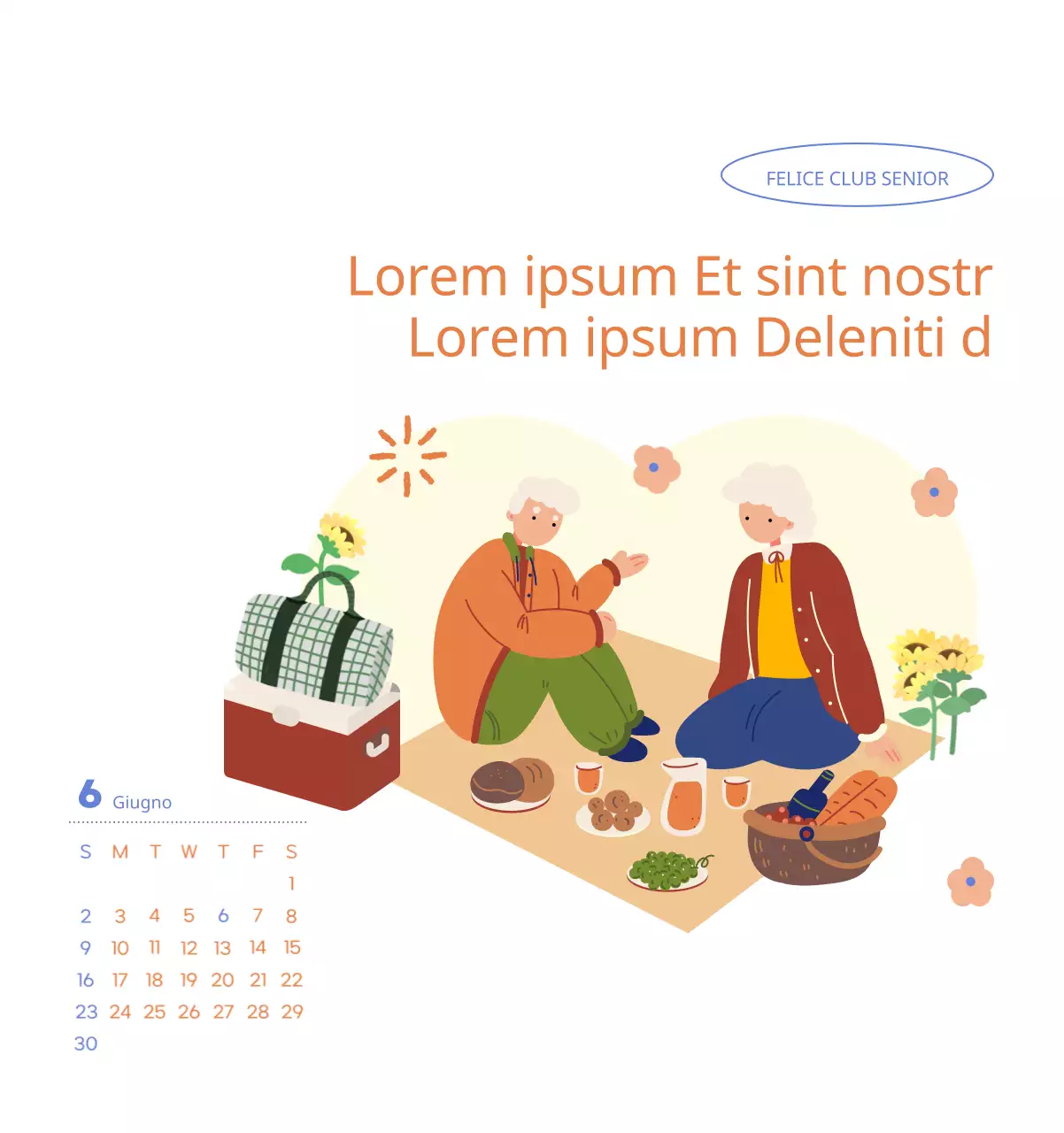 Calendario di lavoro con splendide illustrazioni