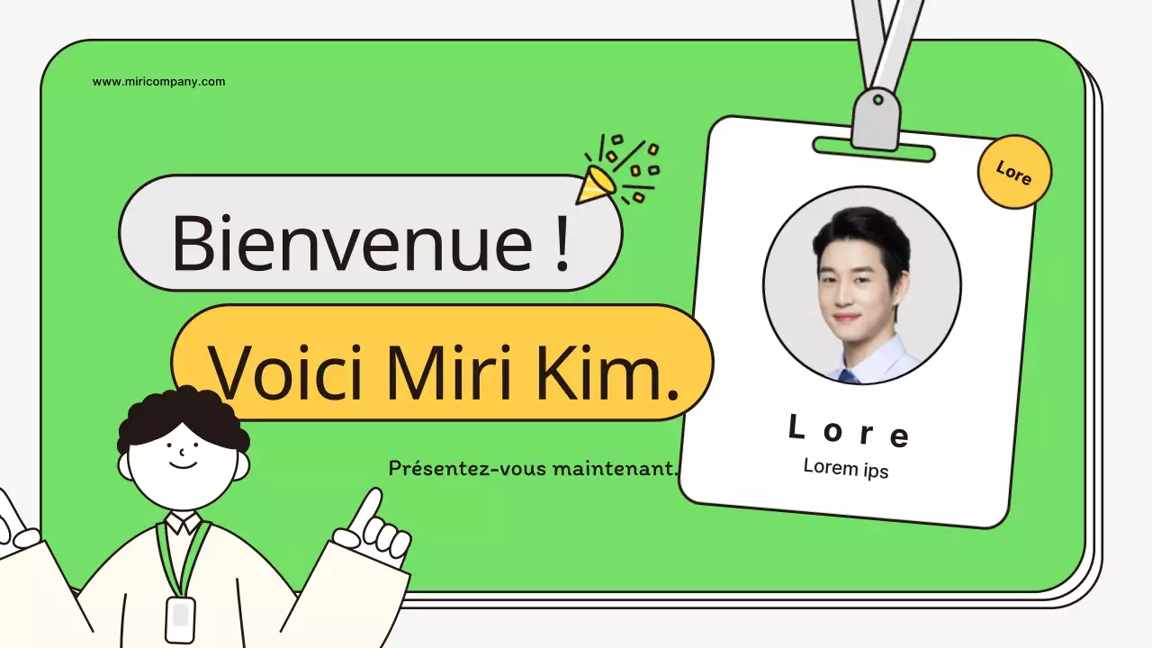 Une lettre de motivation kitsch pour une nouvelle embauche, en chartreuse et jaune