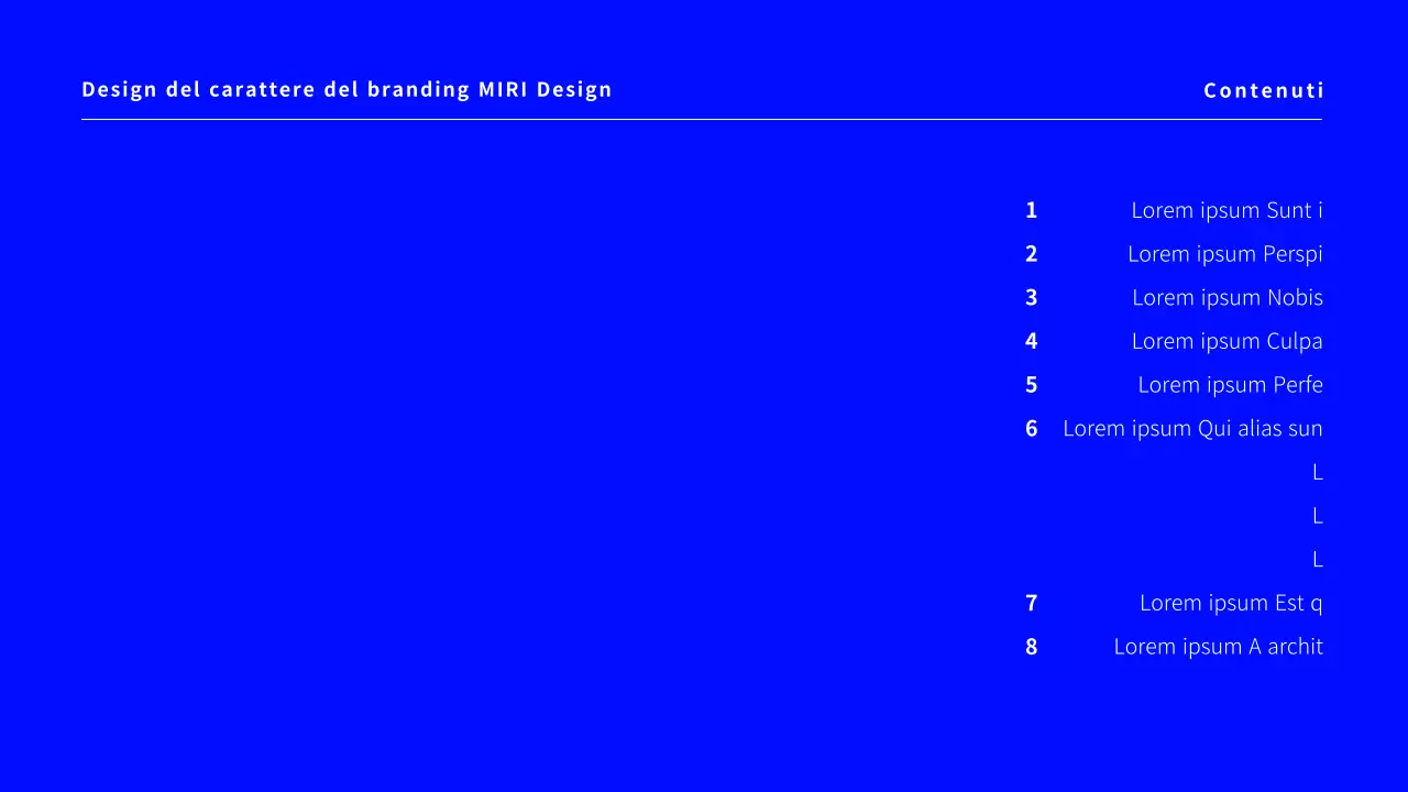 Una semplice proposta di font per il branding in blu.