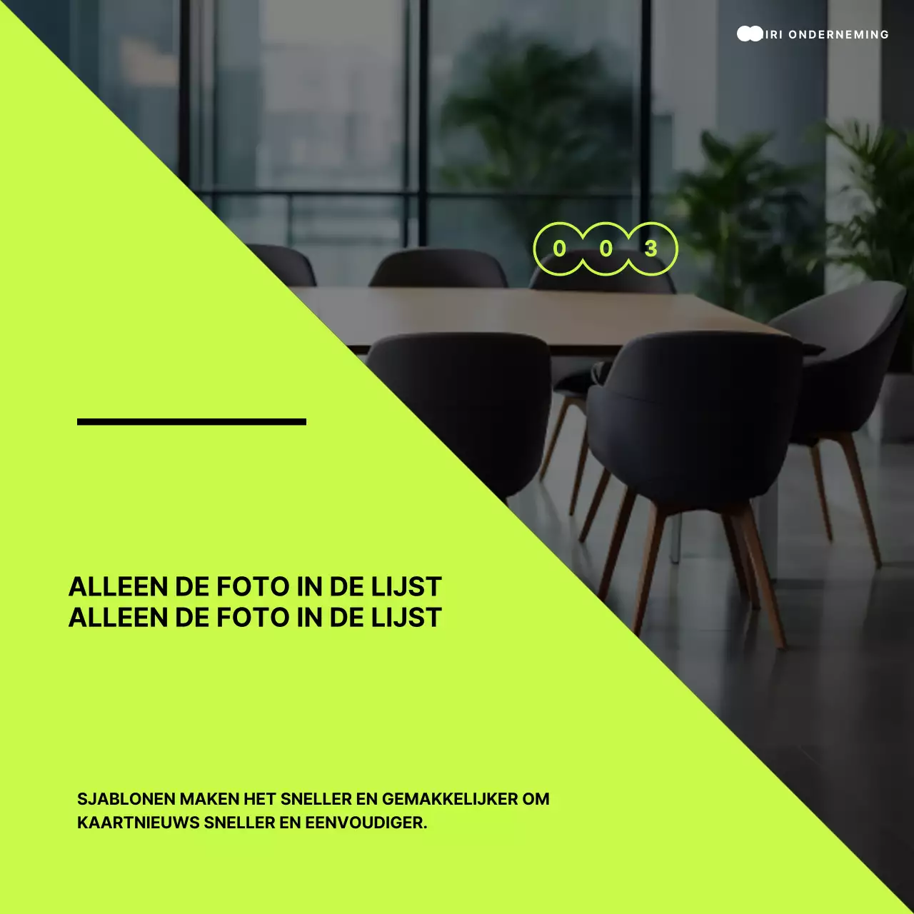 Hoe gebruik je een eenvoudig limoengroen en zwart fotolijstje?