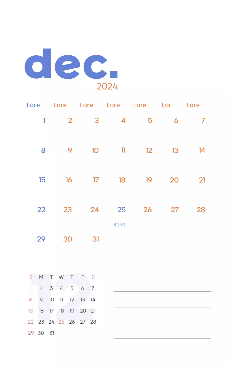 Werkkalender met prachtige illustraties