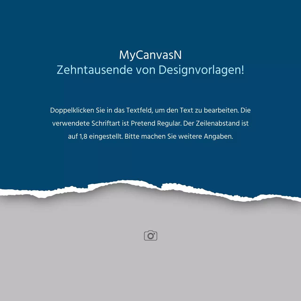 Ein einfaches Storytelling-Produktbriefing in Blau und Hellblau