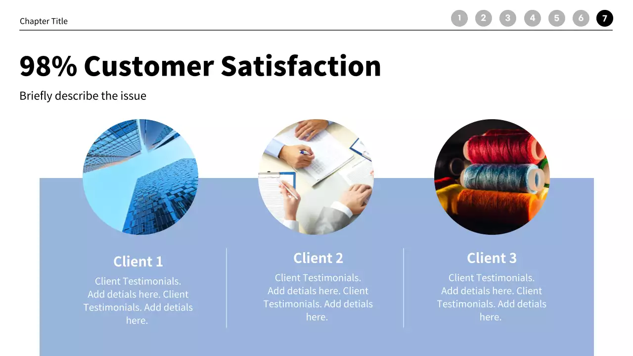 Modern meeting business company profile in blue