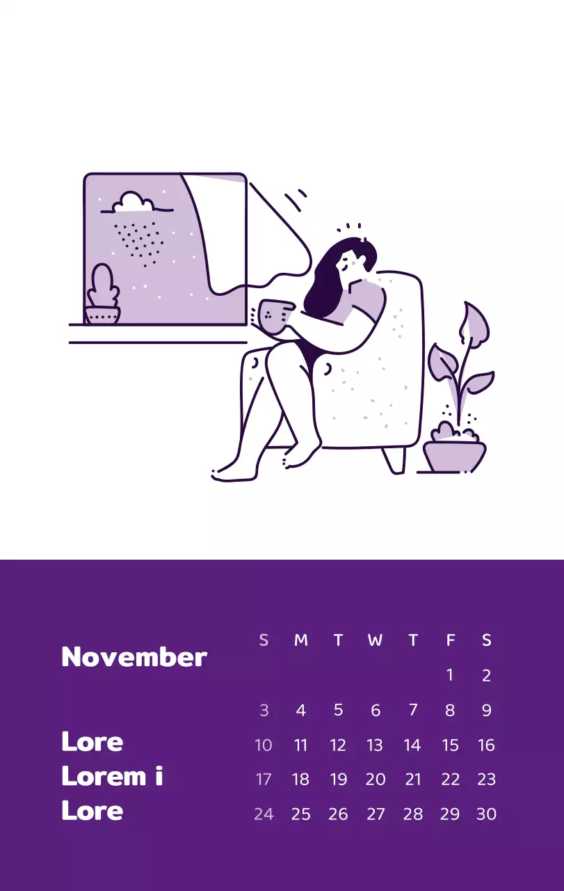 Een kalender met kleurrijke, emotionele illustraties