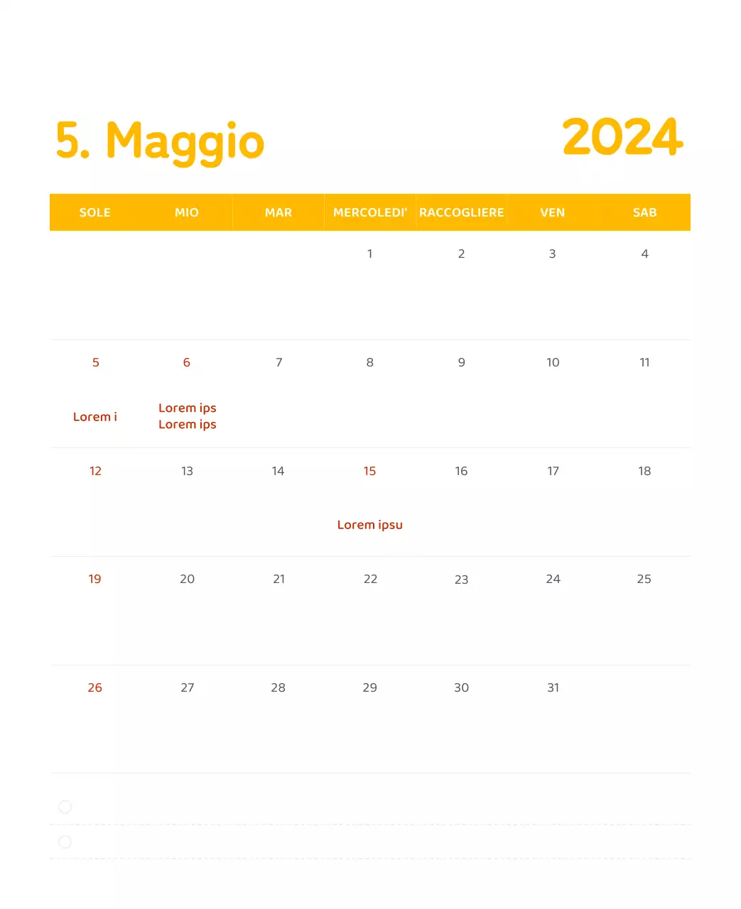 Un calendario con illustrazioni colorate ed emozionali