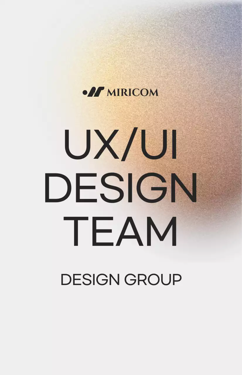 미색 배경에 컬러노이즈 일러스트가 있는 심플한 부서 소개