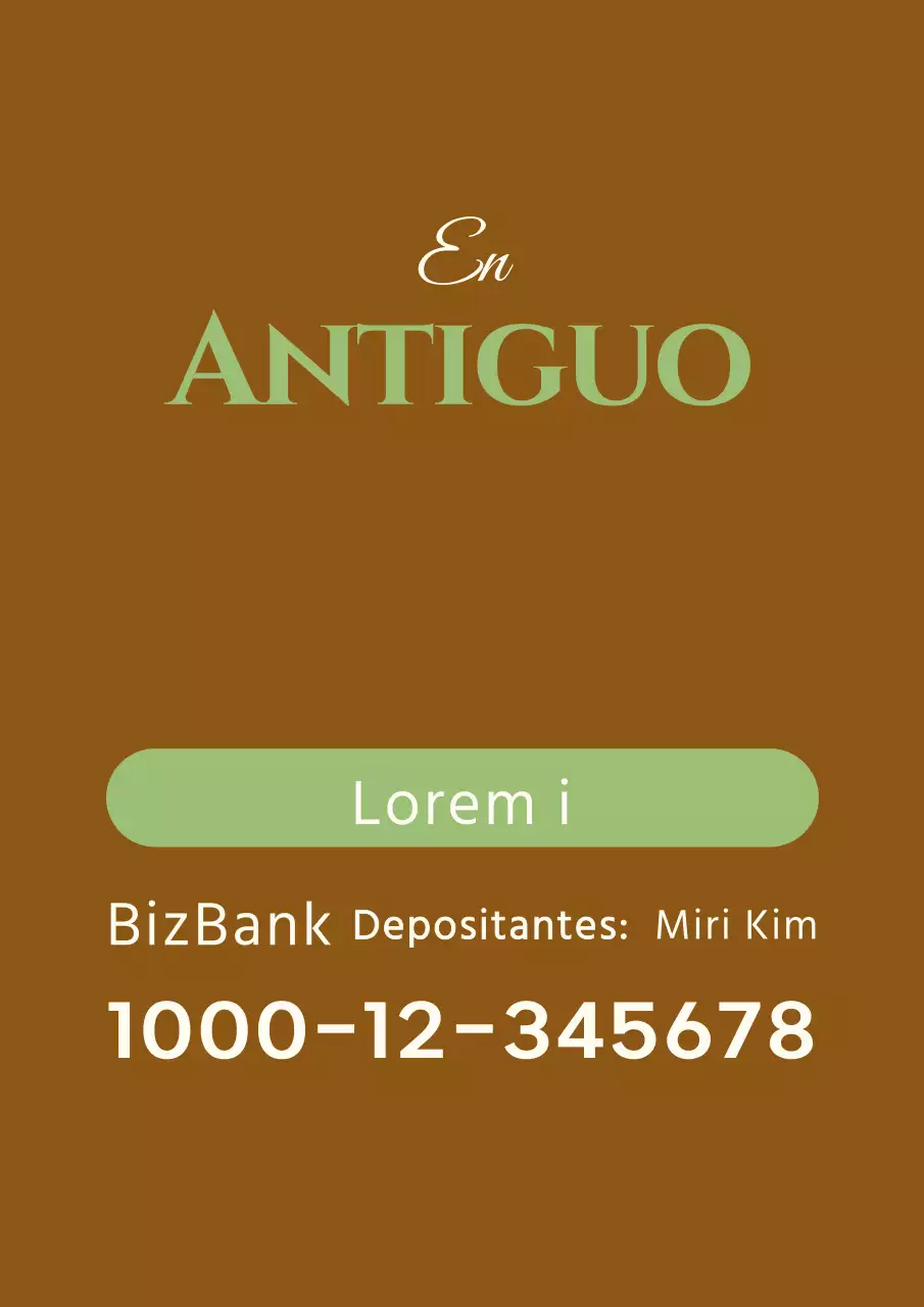 Soporte de información de cuenta de tienda editorial vintage en colores apagados