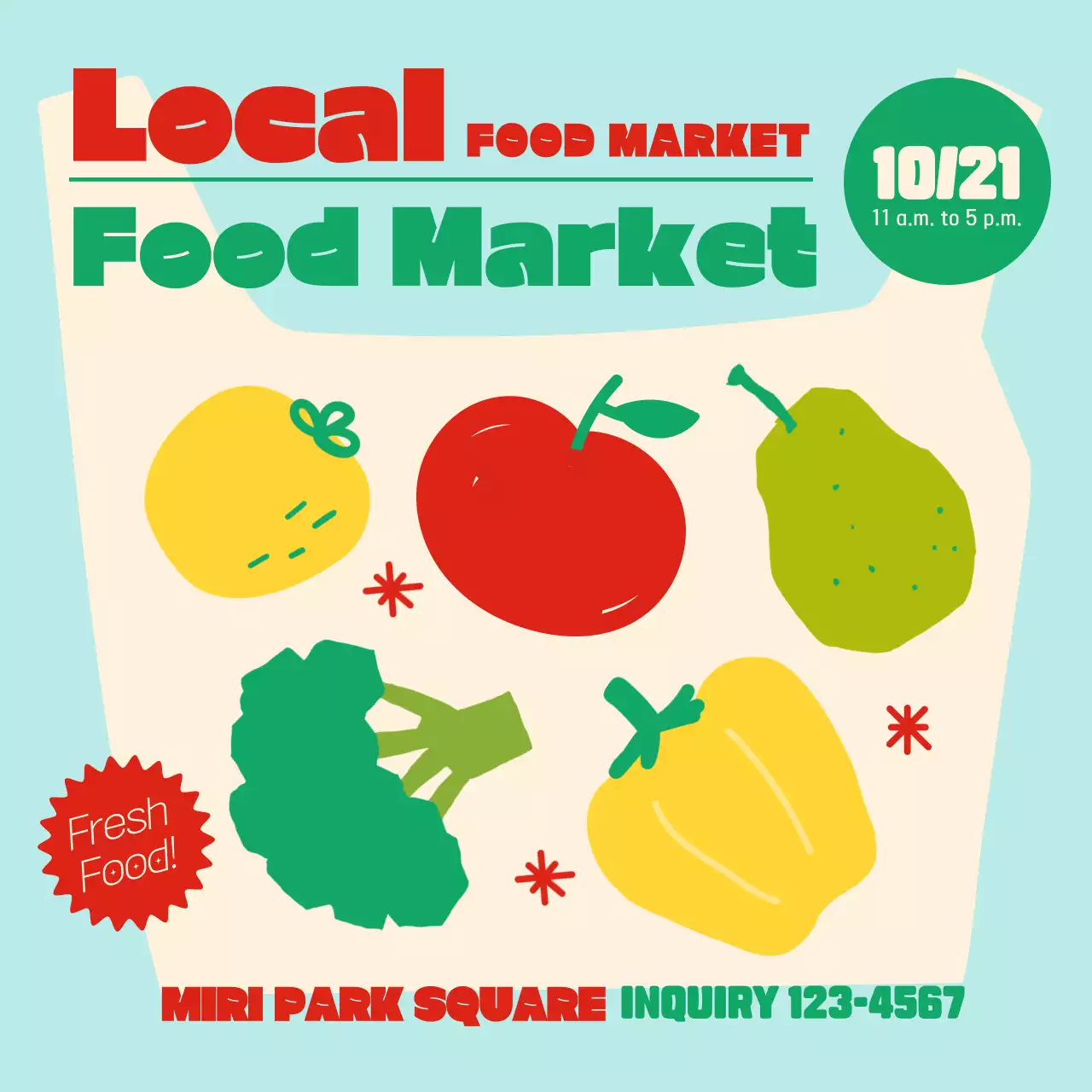 Green Retro Food Promotion Instagram Post