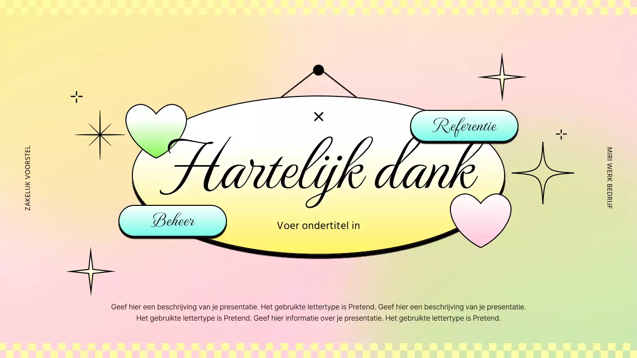 Trendy zakelijke rapporten in roze en geel