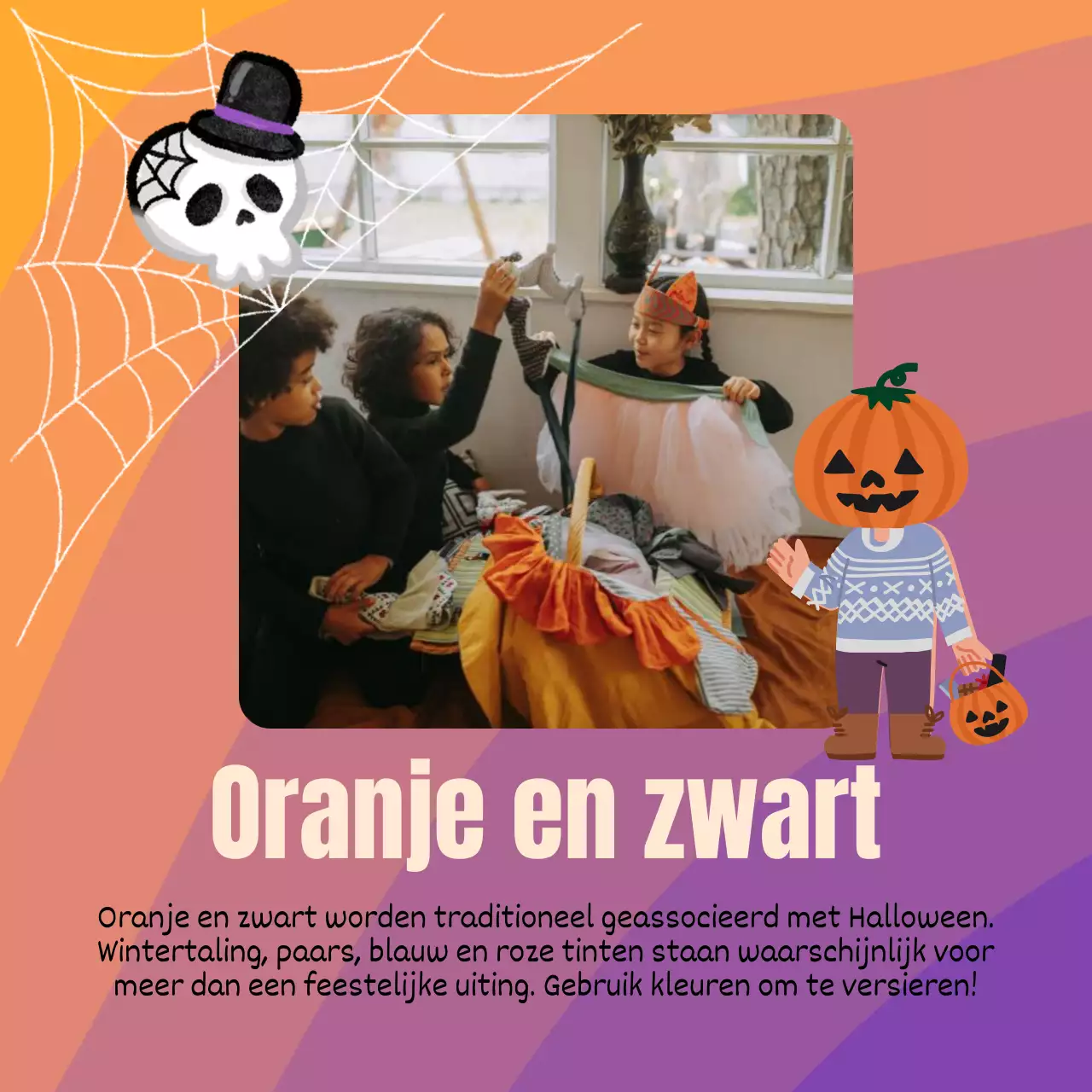 Een gids voor kitscherige Halloween-decoratie in paars en oranje