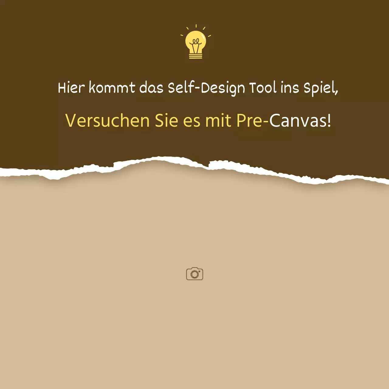 Eine einfache Storytelling-Produktpräsentation in Gelb und Beige