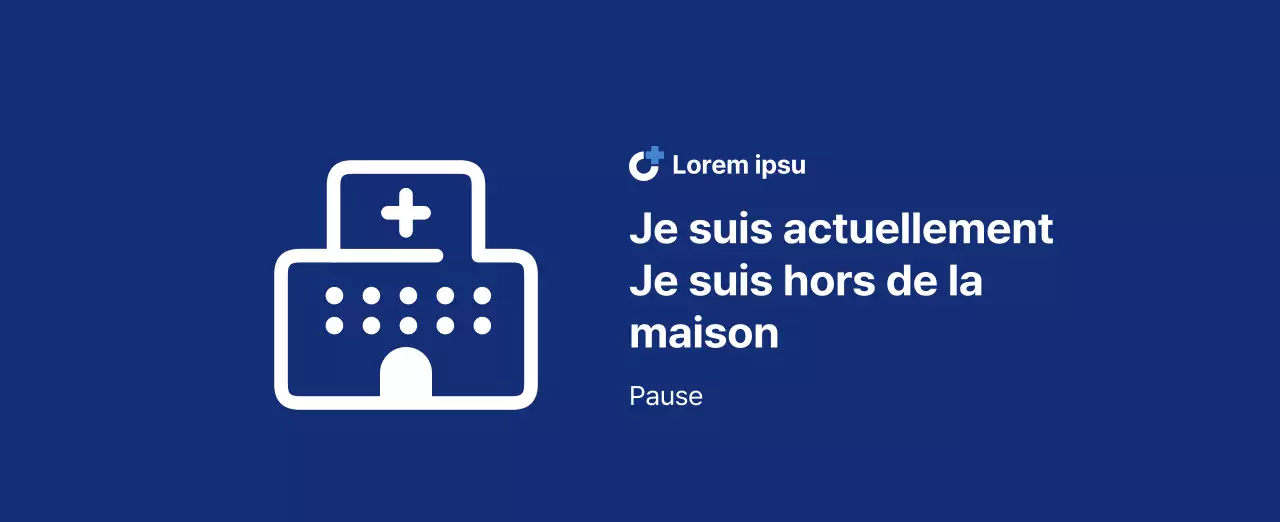 Calendrier simple avec des illustrations épurées en bleu