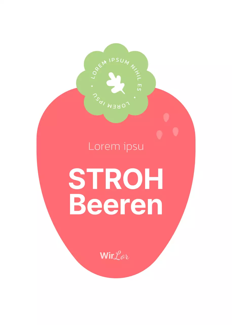 Entwerfen Sie ein pastellfarbenes, hübsches Erdbeertrauben-Packungsetikett