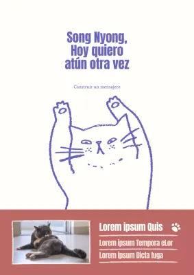 Portada de ensayo fotográfico minimalista en morado