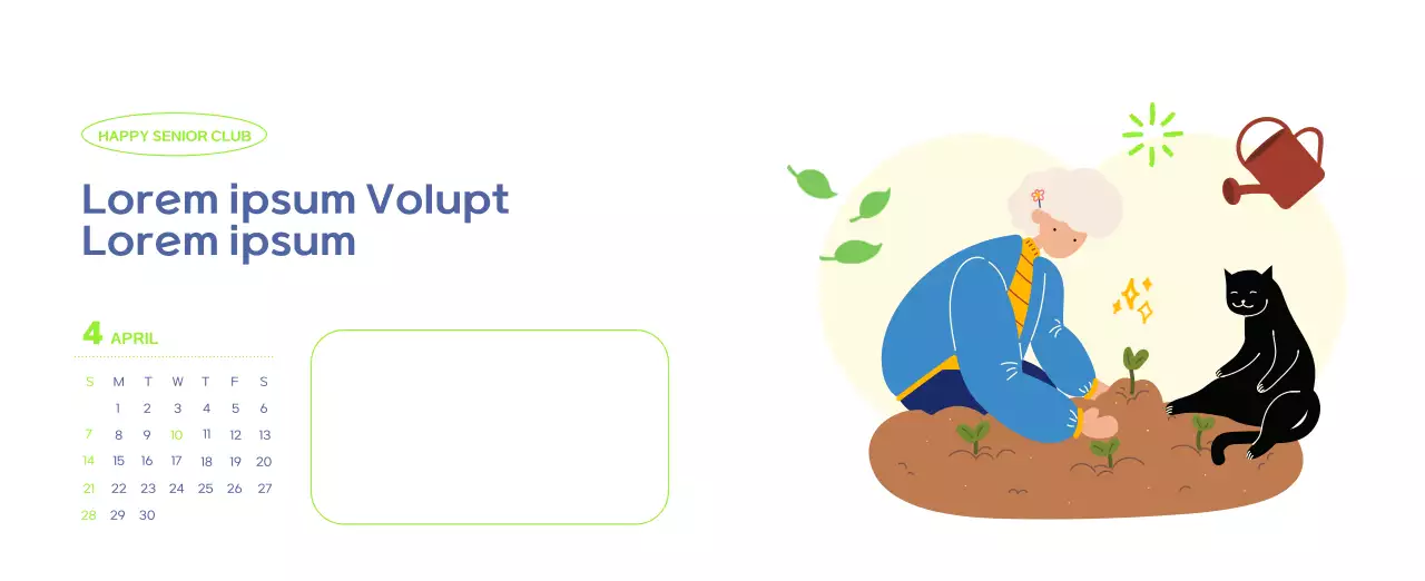 Business calendar with beautiful illustrations