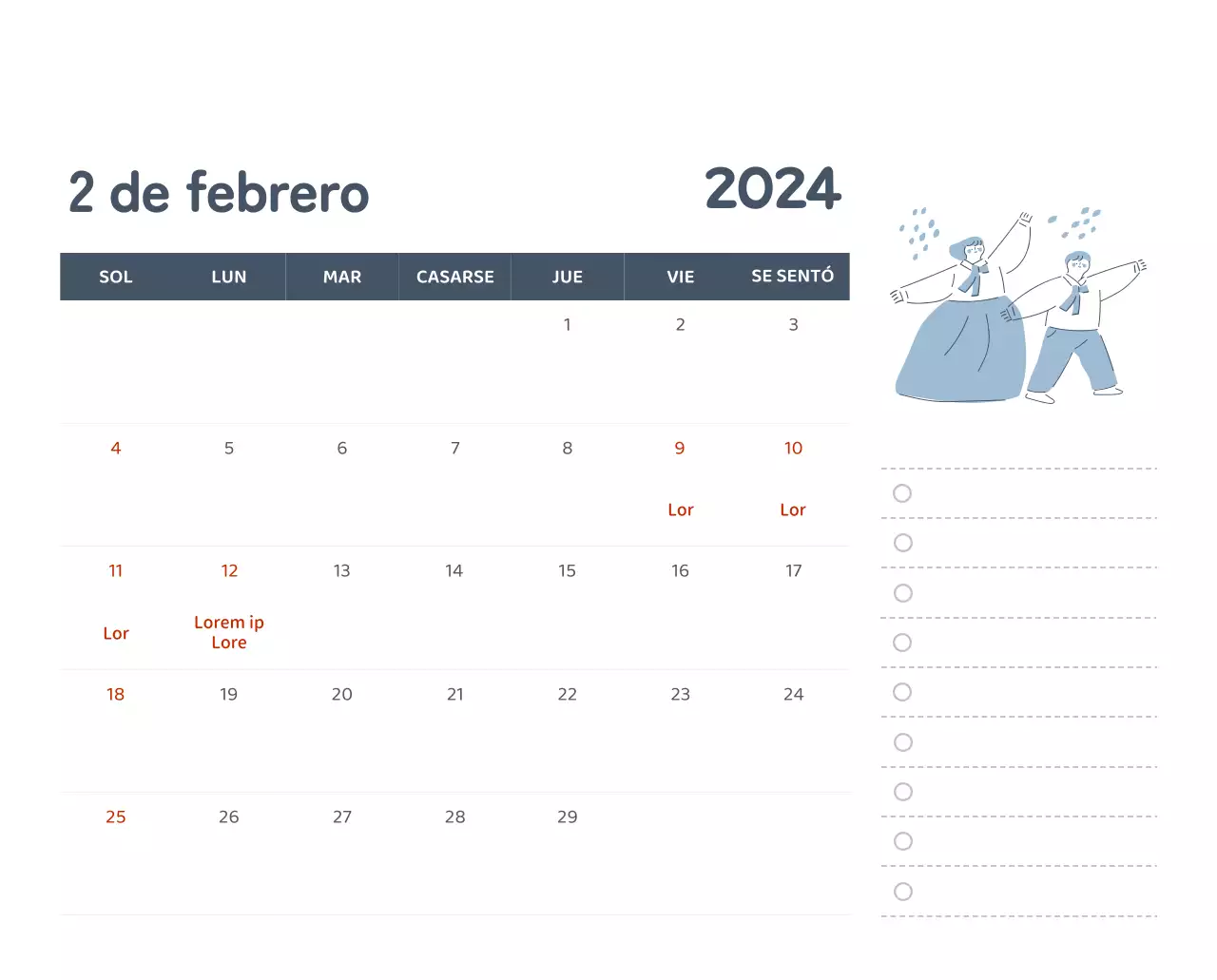Un calendario con ilustraciones llenas de color y emoción