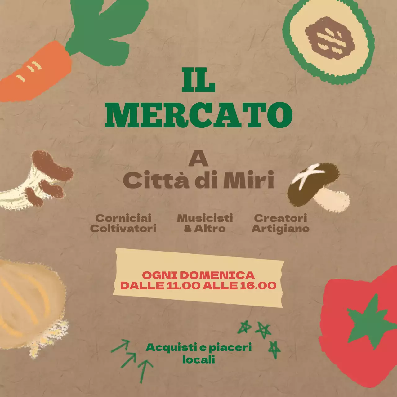 Promuovere i mercati agricoli in marrone e verde