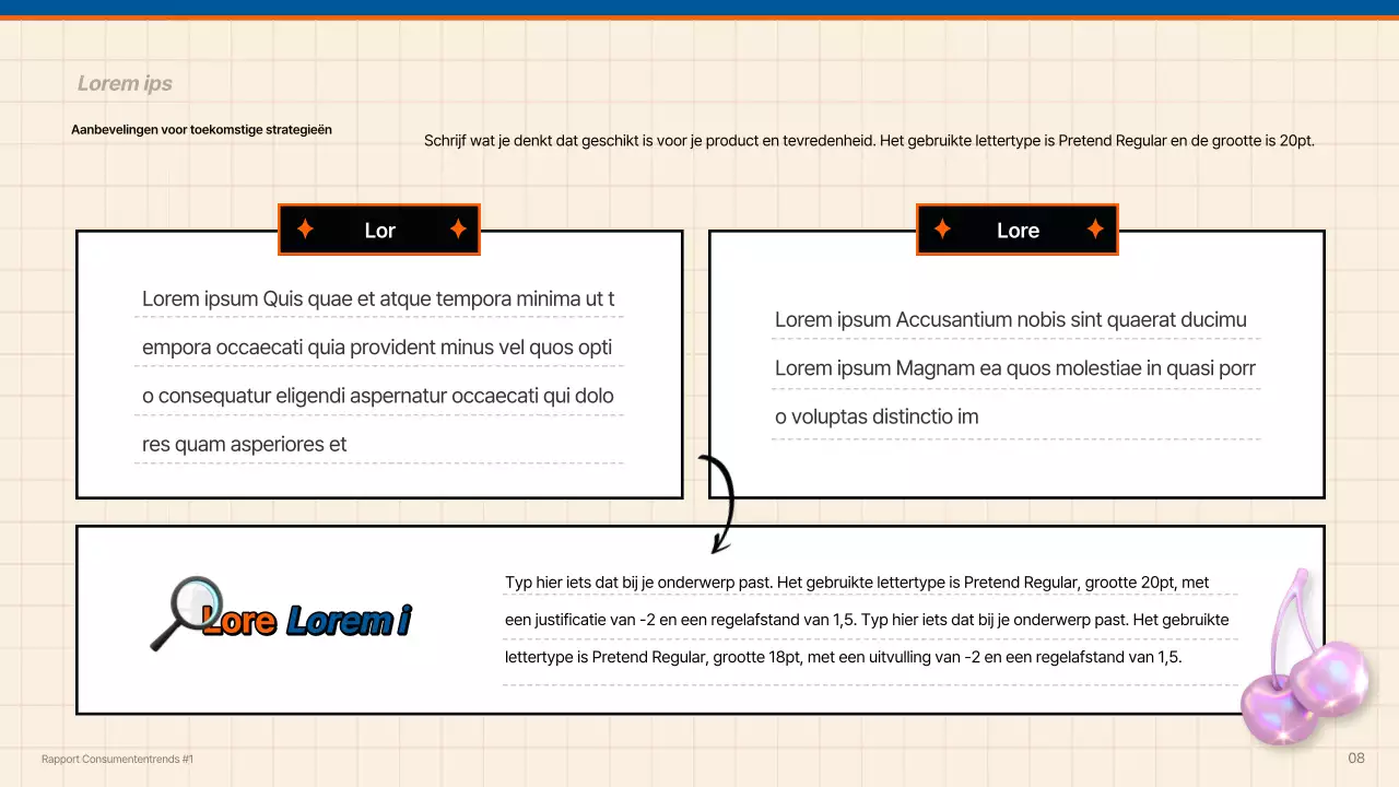 Kitscherig rapport over consumententrends in blauw en oranje