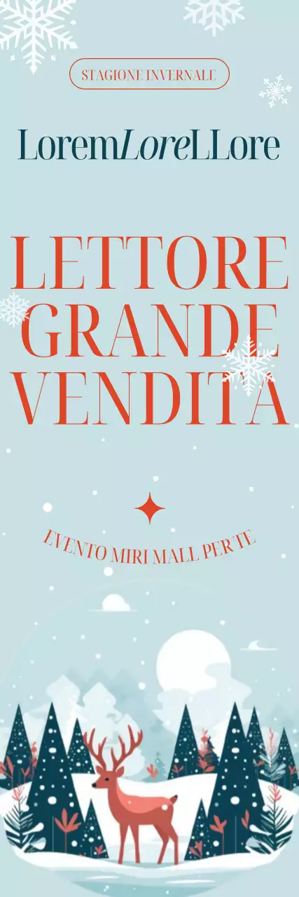 Un evento di saldi invernali con illustrazioni e colori invernali emozionali