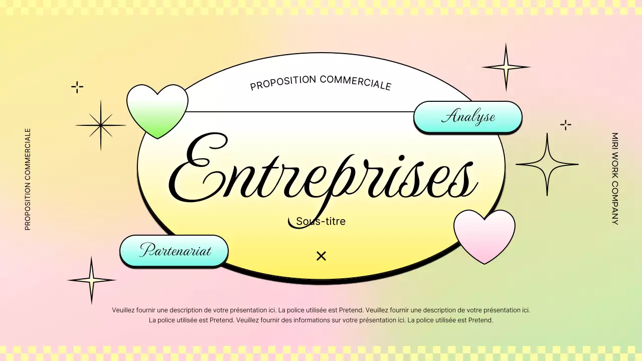 Rapports d'activité tendance en rose et jaune