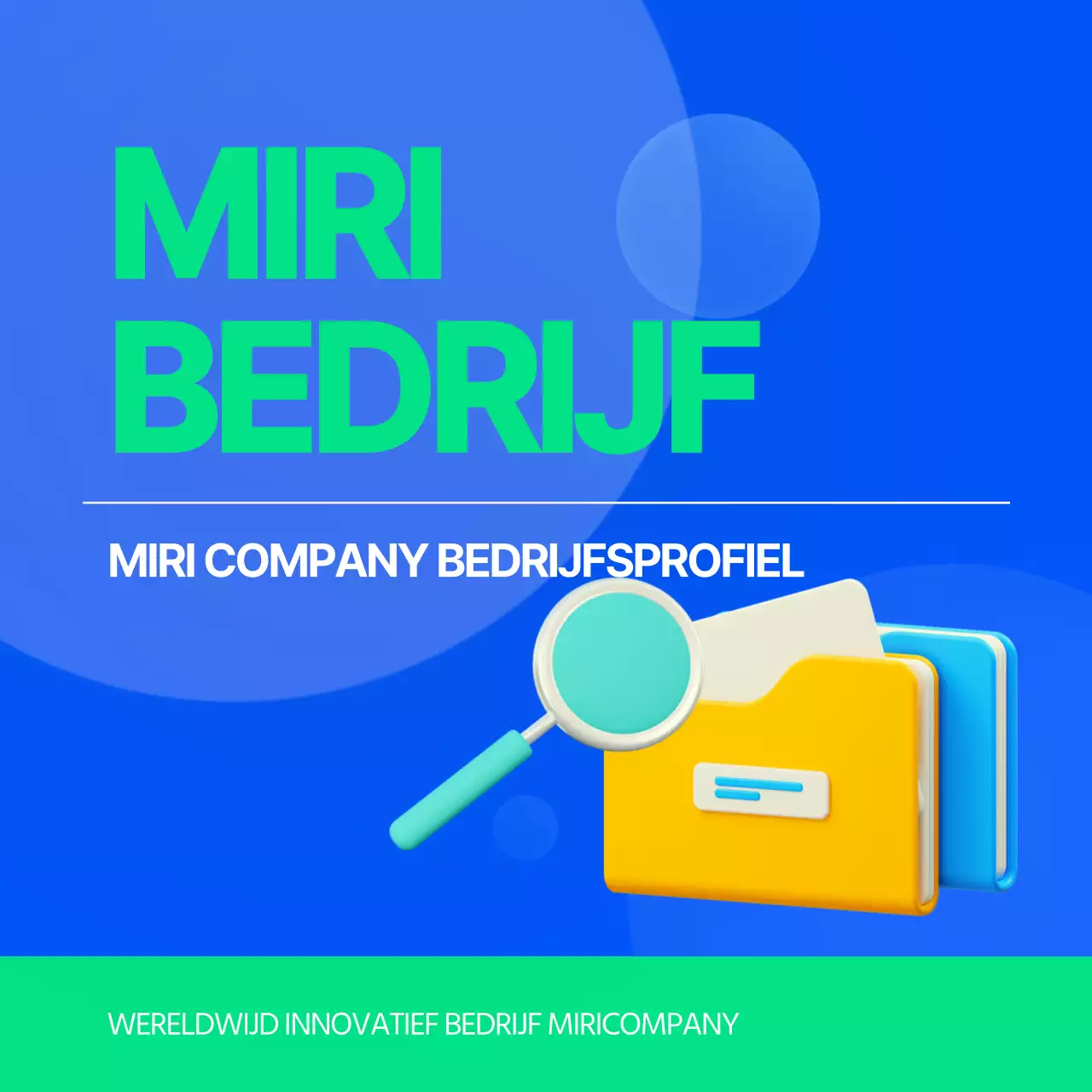 Een eenvoudig blauw en groen bedrijfsprofiel