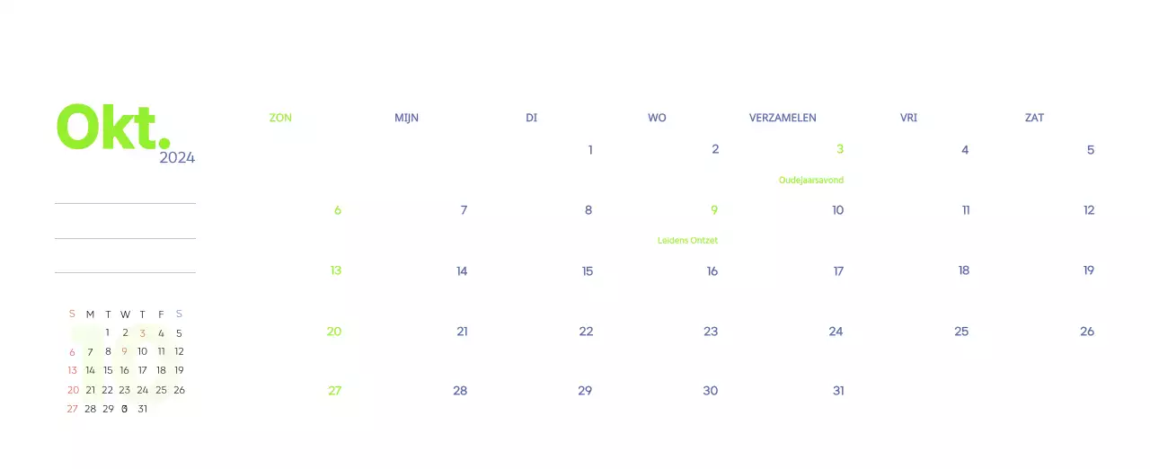Werkkalender met prachtige illustraties