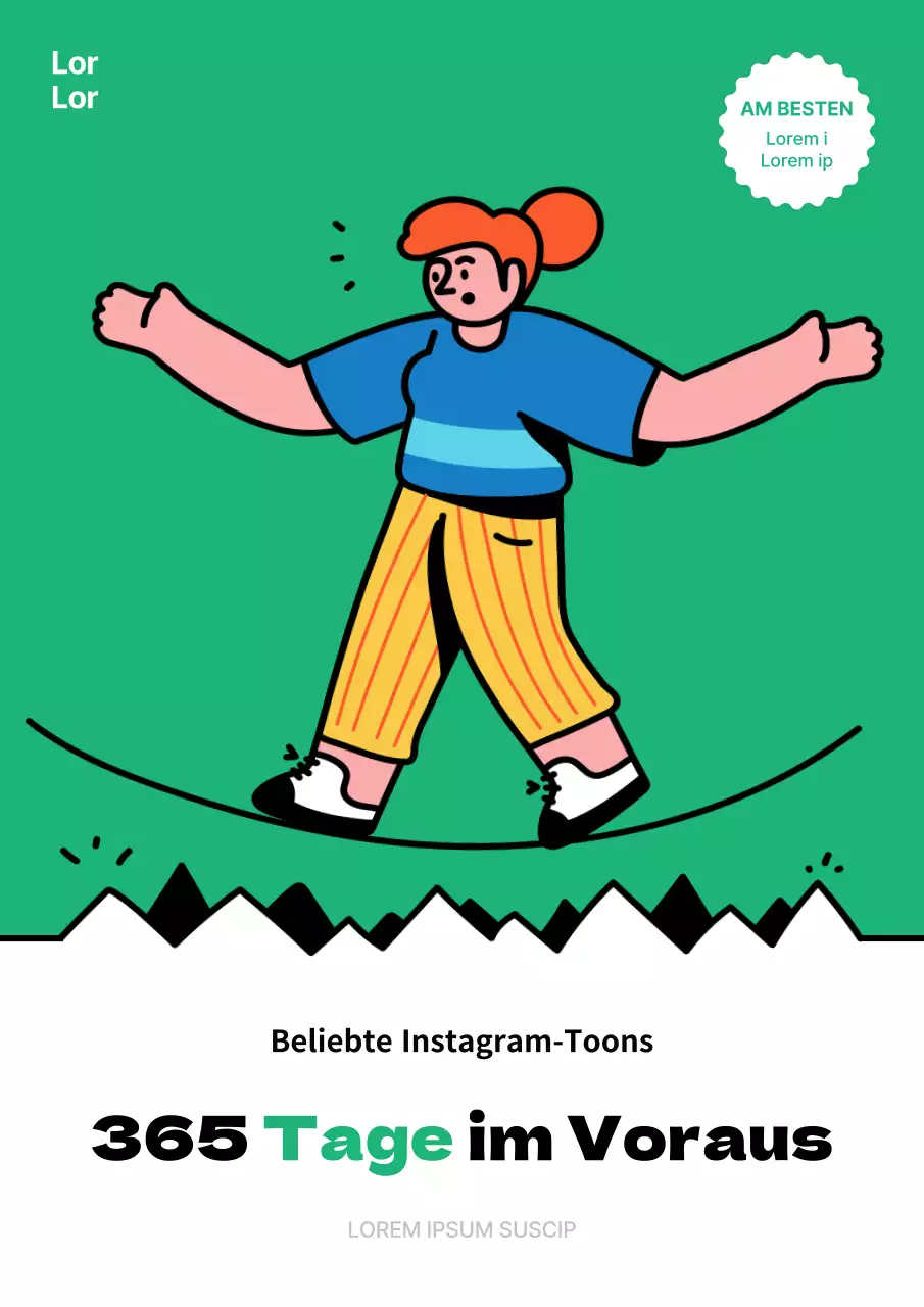 Einfaches grünes Instagram-Cover