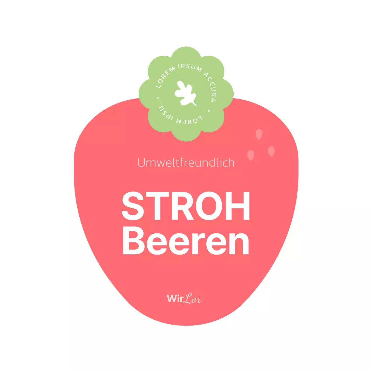 Entwerfen Sie ein pastellfarbenes, hübsches Erdbeertrauben-Packungsetikett