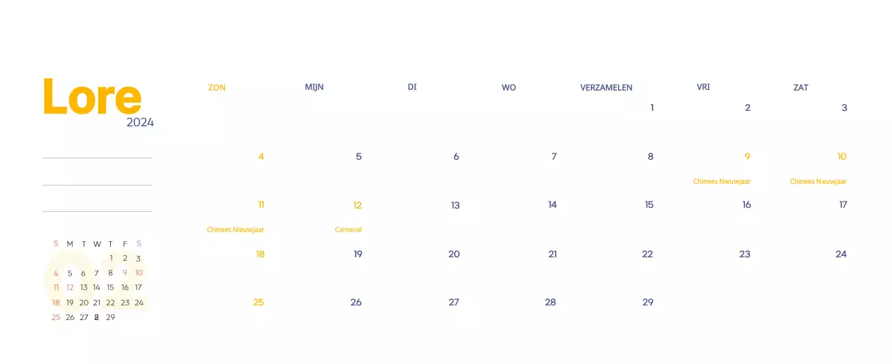 Werkkalender met prachtige illustraties