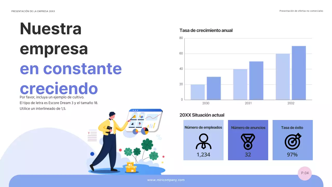 Una propuesta de licitación sencilla y exitosa en azul