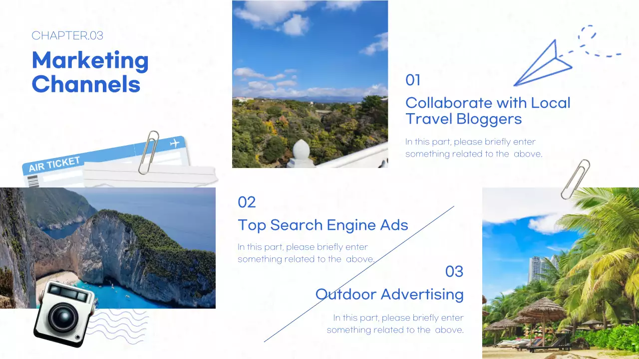 블루 모던 여행 계획 프레젠테이션