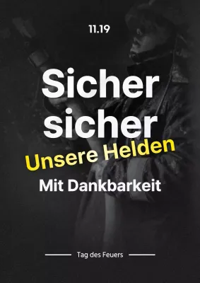 Förderung der Wertschätzung moderner Feuerwehrleute in Schwarz und Gelb