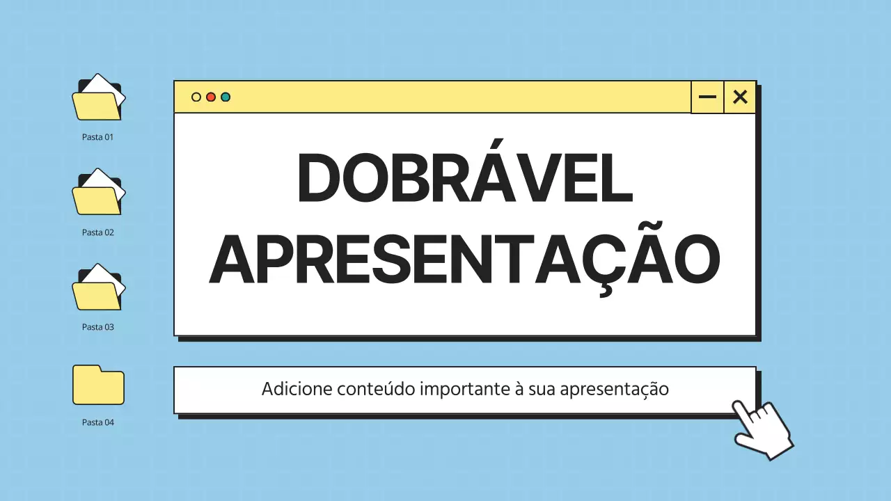 IU minimalista para ambiente de trabalho em azul e amarelo Perfil da empresa