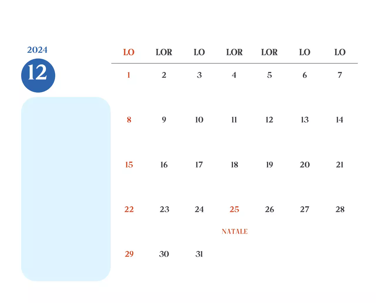 Calendario ospedaliero con foto di paesaggi stagionali