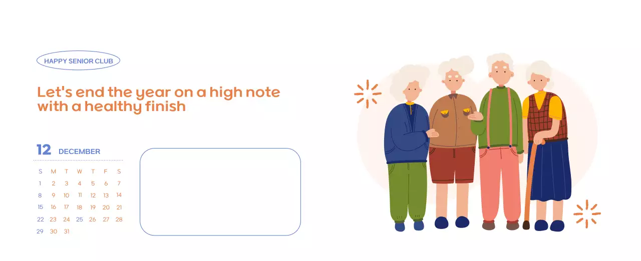 Business calendar with beautiful illustrations