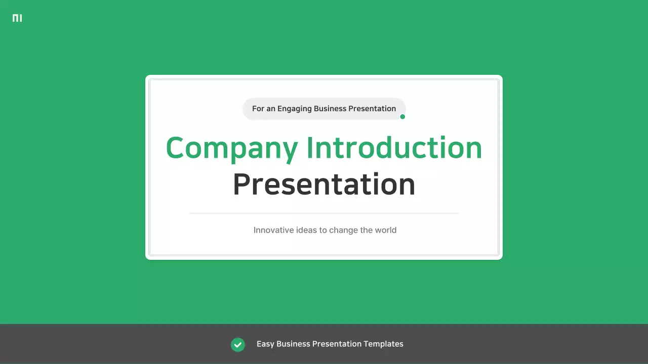 Green Modern Business Template Presentation
