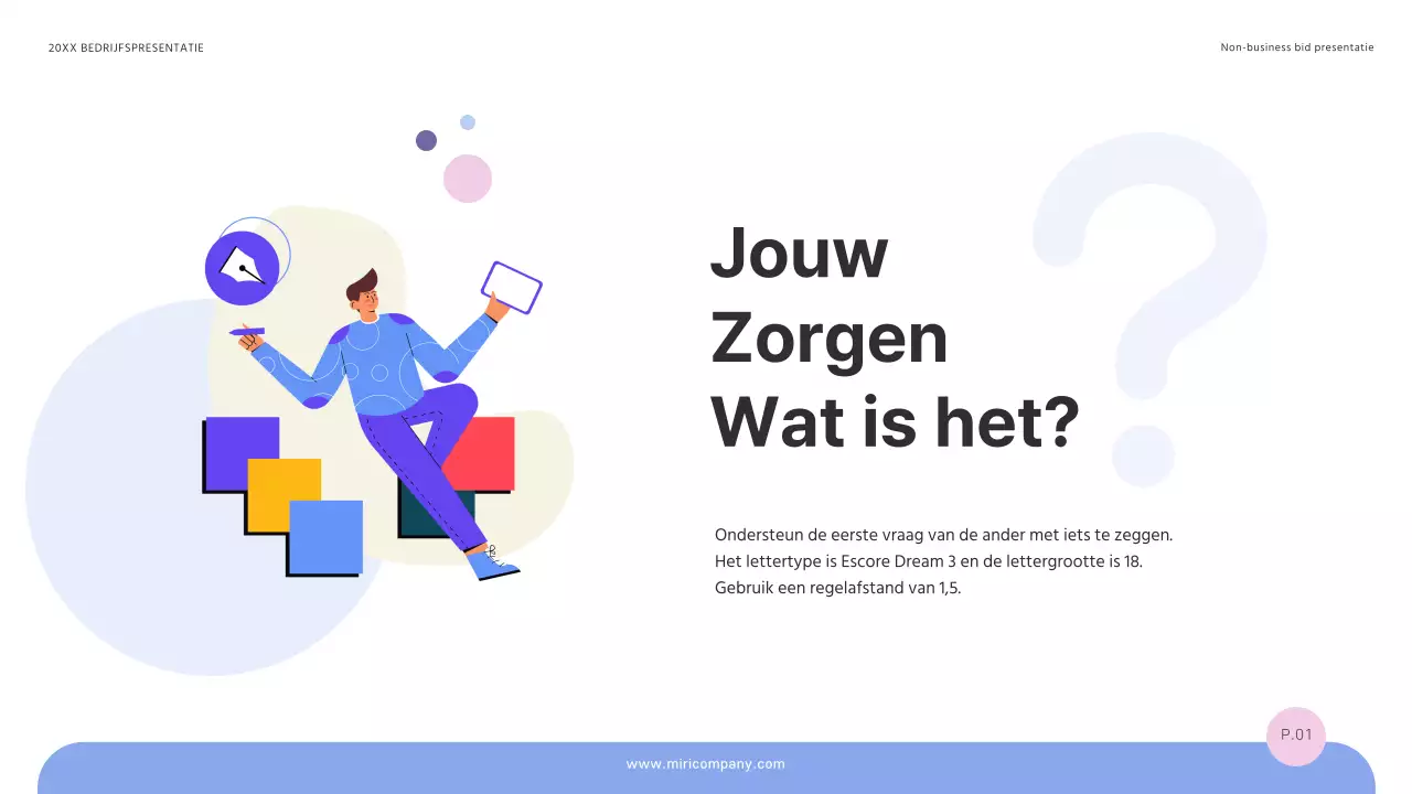 Een eenvoudig, succesvol bodvoorstel in blauw