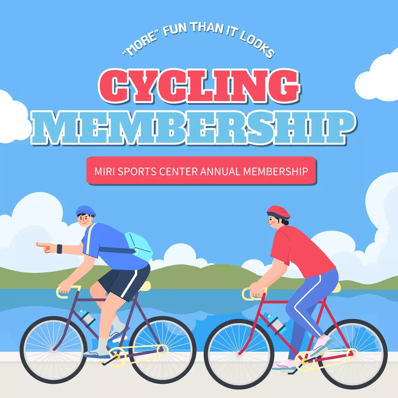 블루 트렌디 사이클링 프로모션 인스타그램 캐러셀