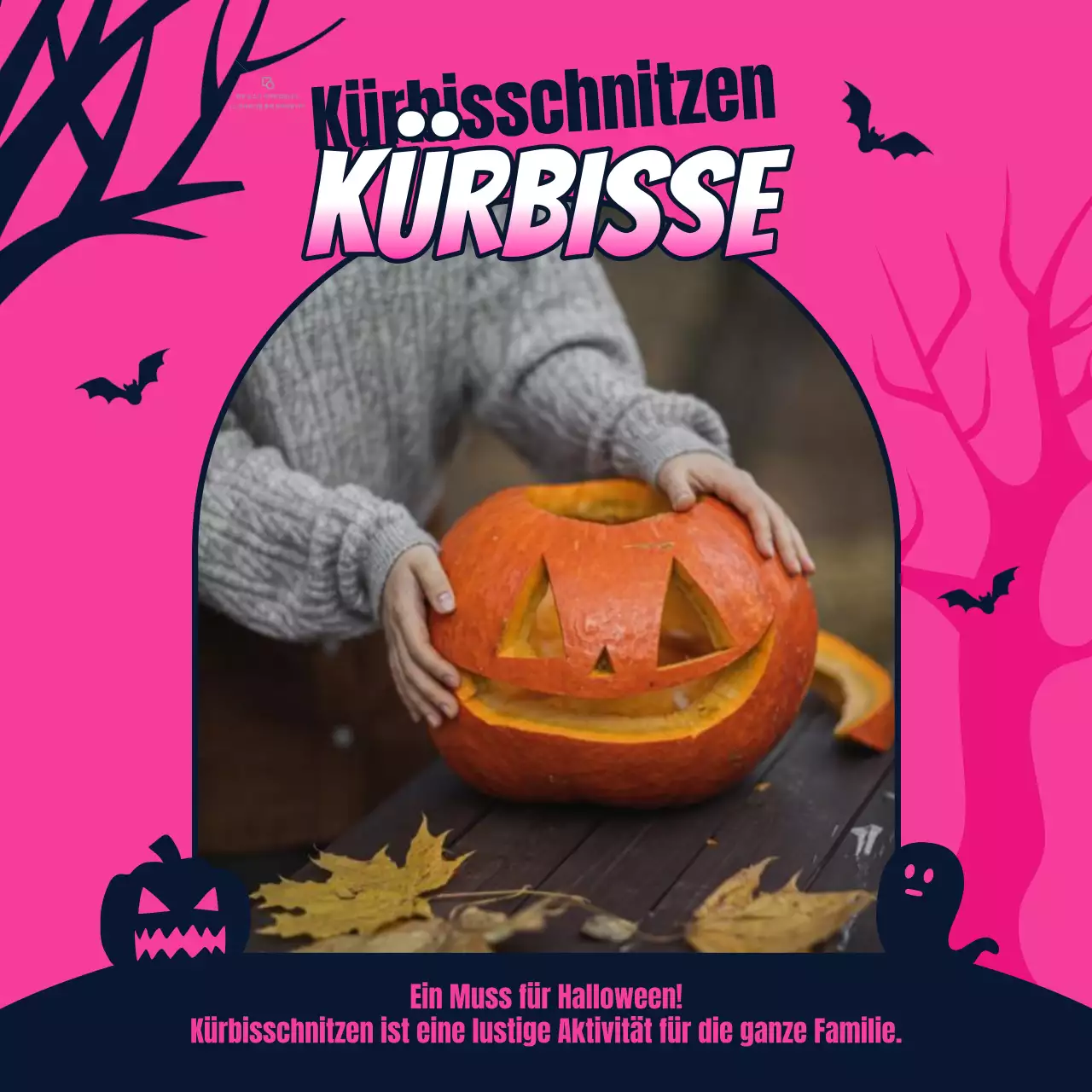 Halloween-Dekorationsideen mit zweifarbigen, flachen Schattenillustrationen