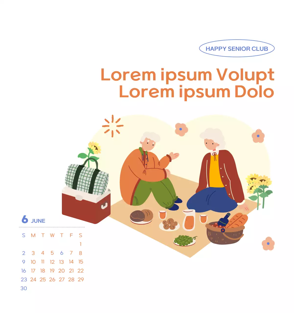 Work calendar with beautiful illustrations