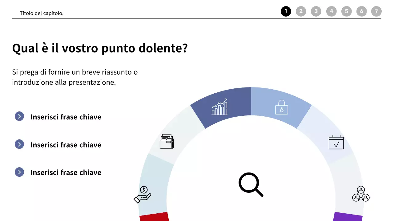 Profilo aziendale moderno in blu