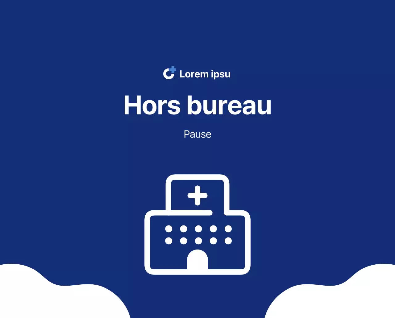 Calendrier simple avec des illustrations épurées en bleu