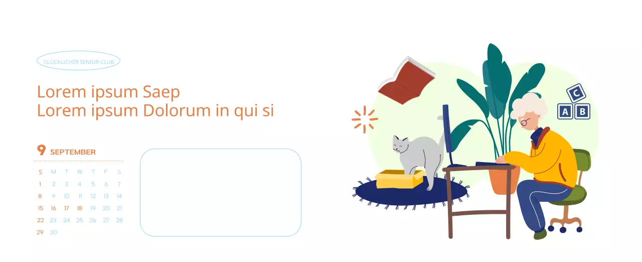 Arbeitskalender mit schönen Illustrationen