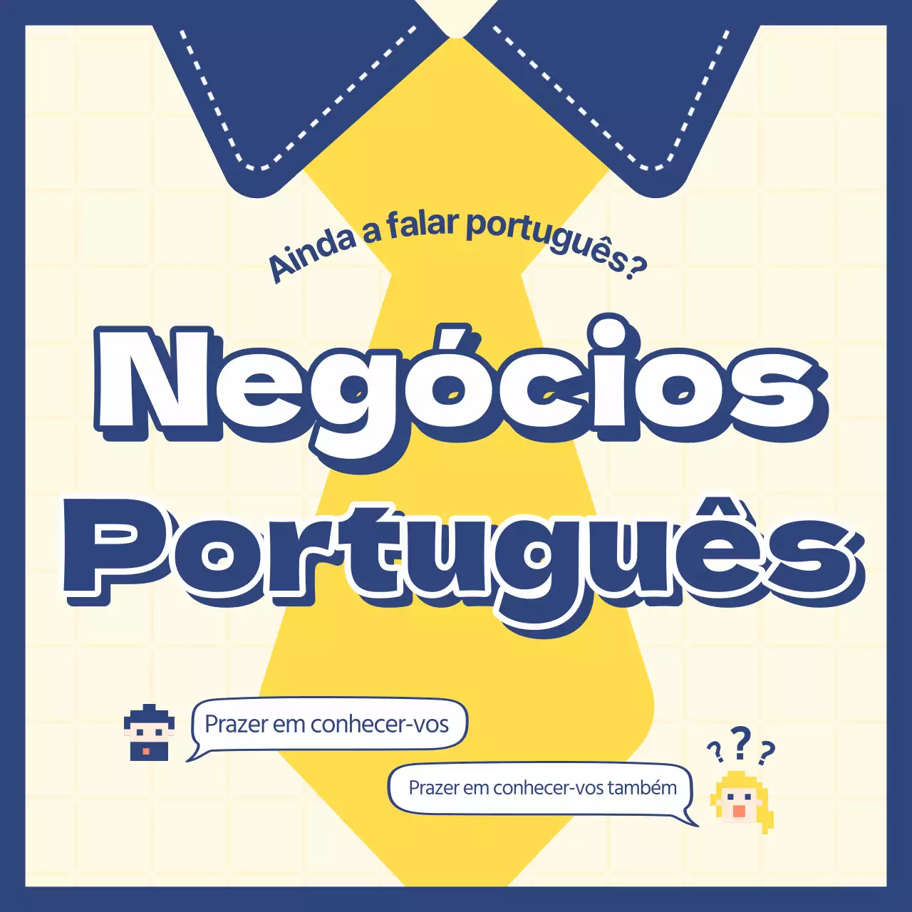  Um plano de negócios em inglês kitsch com um fundo amarelo